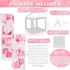 Ledido Transparent Balloon Boxes with 78 Letters Numbers for Custom Name - Image 2
