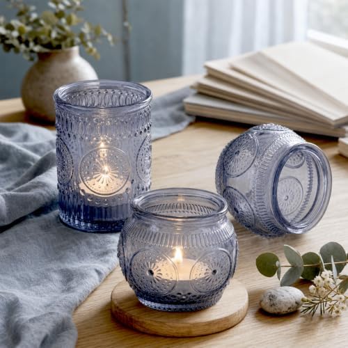 24PCS Blue Votive Candle Holders - Image 6