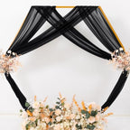 Sheer Gauze Wedding Arch Draping Fabric 29" x 20 FT 4 Panels Black - Image 6