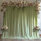 20x10FT Sage Green Backdrop Curtains for Wedding Parties, Wrinkle Free Photo Backdrop Curtains for Wedding Birthday Party Baby Shower, Fabric Drape with Rod Pockets 5ft x 10ft, 4 Panels - Image 6