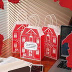 Colarr 50 Pcs House Shaped Gift Bag Real Estate Agent Supplies, Red - Image 2