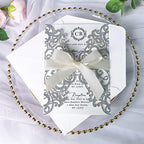 ponatia 25 Pack Laser Cut Wedding Invitations Cards with Envelopes - Image 6