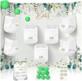 Ctosree 31 Pieces Greenery Baby Shower Diaper Game 1 Diaper Baby Shower Game Board 7 Diapers 10 Plastic Balls 1 Organza Bag for Bridal Games Boy Girl by Ctosree