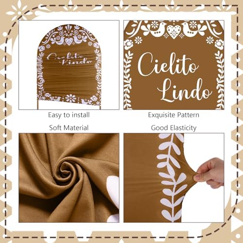 Soulchen Cielito Lindo Arch Backdrop Covers Set of 3 with 190 Balloon - Image 4
