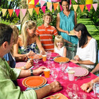 Mimorou 342 Pcs Pink and Orange Plates and Napkins Party Supplies - Image 6
