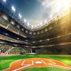 BELECO 10x10ft Fabric Baseball Backdrop Baseball Field Stadium Photography Backdrop for Baby Shower Birthday Party Decoration Sport Games Photo Background Props by BELECO