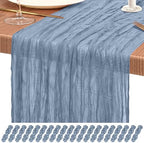 20 Pack Dusty Blue Cheesecloth Table Runner Wedding Birthday Table Decor by Showgeous