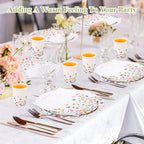 Wildflower Party Decorations, Paper Plates Napkins Cups Serve 50, Floral - Image 5