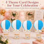 Light Blue Hot Air Balloon Decorations for Baby Shower Table Centerpieces - Image 5