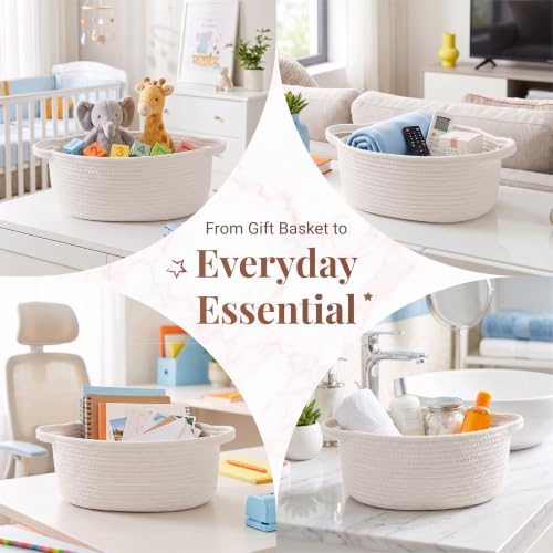 8 Pack Small Woven Gift Baskets Empty to Fill, Cute Gift Basket - Image 6
