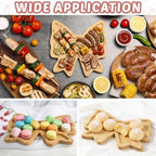 Rtteri 2 Pack Wooden Bow Party Decorations Bow Plates Bowtie Charcuterie Boards for Baby Shower Birthday Party Decorations Wood Bowtie Food Trays Coquette Serving Platter for Wedding Tabletop Tray - Image 5