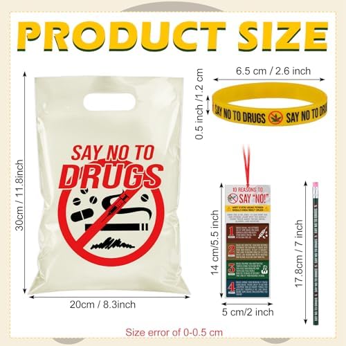 Resurhang 200 Pcs Say No to Drugs Prevention Assorted Item Bulk - Image 2