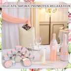 Mtlee 50 Pcs Pink Wedding Thank You Candles Gifts for Guests Baby Shower - Image 4