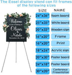 3 Pack 63 Inch Easel Stand for Wedding Sign, Poster, Portable Metal Painting Easels Stand Adjustable Folding Easel for Art Crafts Show,Arts,Birthday (Black) - Image 4