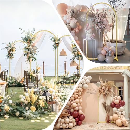 6.6FT Arch Backdrop Stand, Gold Metal Arch Stand Backdrop - Image 2