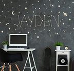 Space Name wall Decal/Custom Name Sticker/Personalized Stars/Baby Name Decal/Kids Name/Galaxy/Constellation/Boys Room/Zodiac - Image 2