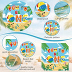 Pickmesh 250 Pcs Beach Ball Party Supplies Summer Beach Ball 1st Birthday Paper Plates Napkins and Cups Disposable Tableware Set Fun to Be One Party Decor for Hawaiian Pool First Birthday Serve 50 - Image 3