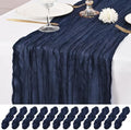 12 Pack Navy Blue Table Runners 10Ft Cheesecloth Table Runner Rustic Gauze Table Runner Romantic Long Sheer Fabric Cheese Cloth Table Runner for Wedding Party Bridal Baby Shower by Lumaycens