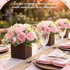6 Sets Artificial Peonies Flower Table Centerpieces, Light Pink - Image 5