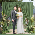 10x10 Valley Green Backdrop Curtain for Parties Wrinkle Free Dark Green Photo Curtains Backdrop Drapes Fabric Decoration for Baby Shower Birthday Party Photography 5ft x 10ft,2 Panels - Image 5