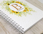 Personalized Baby Journal - Hardcover First Year Album Customized with Baby’s Name & Initial - Prompted Baby Memory Book (Sunflower Wreath Initial) - Image 2