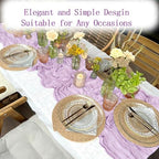 16 Pack Lavender Cheesecloth Table Runner 20 x 120 inch Gauze Table Runners 10 FT Long,Semi Sheer Boho Cheese Cloth Fabric Table Runner Bulk for Wedding,Party,Baby Shower,Bridal Shower Decoration - Image 6