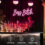 Pink Boss Bitch Neon Sign, Custom Neon Sign, Bathroom Decor For Sexy Girl Room Wall Decoration, USB Girls Lady Woman Bedroom Living Room Home Wall Decor (15.7x7in) - Image 6