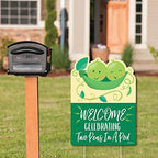 Big Dot of Happiness Double the Fun - Twins Two Peas in a Pod - Party Decorations - Baby Shower or First Birthday Party Welcome Yard Sign - Image 2