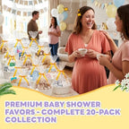 Zounys 20Pack Small Woven Gift Basket with Bags and Bows, DIY White Baskets for Gifts, Baskets for Gifts Empty to Fill for Nursery, Baby Shower, Birthday Party and New Mom Presents - Image 4