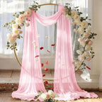 Pack of 1 Wedding Arch Drape Panel Fabric 30" x 100ft - Blush Pink - Image 6