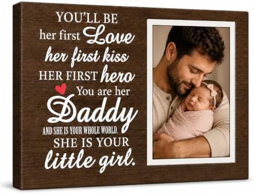 TWING Personalized New Dad and Baby Photo Canvas Wall Decor, 30 X 20 in by TwingRepublic
