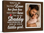 TWING Personalized New Dad and Baby Photo Canvas Wall Decor, 24 X 16 in by TwingRepublic
