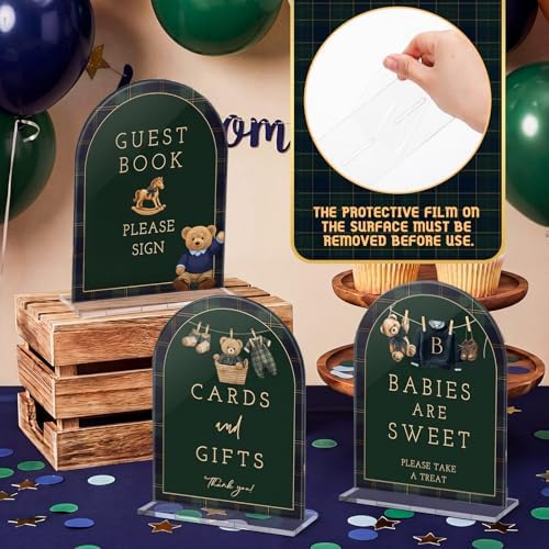 Vercraft 6 Pcs Luxury Equestrian Bear Baby Shower Table Decor - Image 3