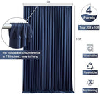 4 Panels Navy Blue Backdrop Curtain for Parties Wedding Wrinkle Free 20ft x 10ft Backdrop Drapes Panels for Baby Shower Gender Reveal Birthday Photo Photography Polyester Fabric Background Decoration - Image 5