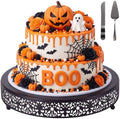 Wenqik 14 Inch Black Halloween Cake Stand with Cutter Spatula,Classic by Wenqik