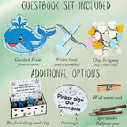 Whale Guest Book Alternative, Personalized Wooden Ocean Wedding Keepsake - Image 6