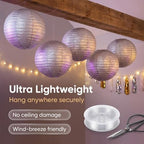 Paper Lanterns Round Paper Lanterns Decorative Ball Lanterns Lamps for Weddings, Birthdays, Parties and Events 16-Inch 5 Packs (Silver) - Image 6