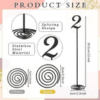 Therwen 20 Pcs Metal Table Numbers 1-20 Table Numbers for Wedding,Black - Image 2