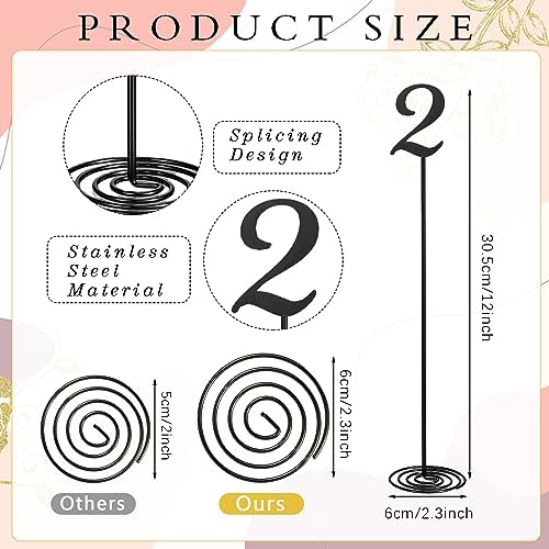 Therwen 20 Pcs Metal Table Numbers 1-20 Table Numbers for Wedding,Black - Image 2