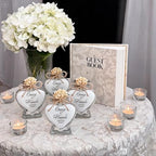 Wedding Favor guest Bulk, Set of Heart Glass Candle Party with custom sticker and dried flowers for guest in Bridal Party, Baby shower gifts (Heart Glass, Set of 30) - Image 7