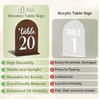 Wedding Table Numbers 1-20, Wood Table Numbers For Wedding Reception 1-20 - Image 6