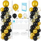 Balloon Column Stand with 102 Balloons, Balloon Column Kit Set of 2, Metal Balloon Tower Stand with Base for Floor, Height Adjustable from 1.57 to 7 Ft, For Party Decorations by Lanboon