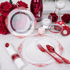 Hioasis 350 Pcs Clear Red Plates for Party - Image 4