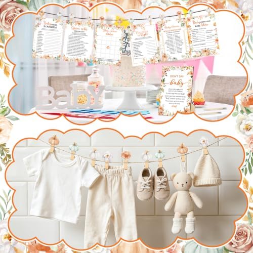 476 Pcs Little Pumpkin Baby Shower Games Fall Baby Shower Decorations - Image 6