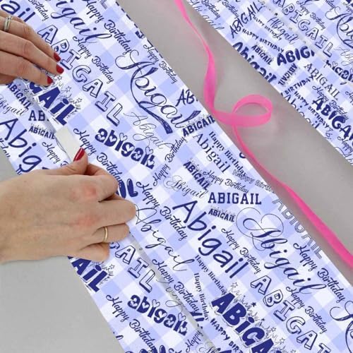 AOFUN Personalized Gift Wrapping Paper Holiday Gift For Couples Custom Gift Tissue Paper Roll Birthday Wrapping Christmas Gift Wrapping 3 Rolls 58" x 23" - Image 4
