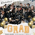 4PCS Wooden Graduation Decorations Number Charcuterie Board Box-(with 14 Balloons) GRAD Charcuterie Numbers Fillable Food Graduation Party Supplies Suitable for 2025 Party Graduation Decoration - Image 3