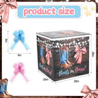 AmazingSpark 28in Giant Gender Reveal Gift Box Kit, Boots or Bows - Image 2