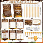 Funnymoom 426 Pcs Fall Pumpkin Baby Shower Games Set, 8 Games Activities - Image 3