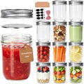 Accguan 16oz Glass Mason Jars With Lids,12Pcs Canning Jar with Lid and Band by Accguan