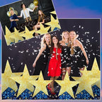 Leinuosen 6 Pcs 25.8"-31.5" Star Starry Night Movie Night Party Decorations Under the Stars Cardboard Cutout Stand-up Twinkle Little Prom Award Homecoming Wedding Birthday Party Photo Prop Backdrop - Image 5